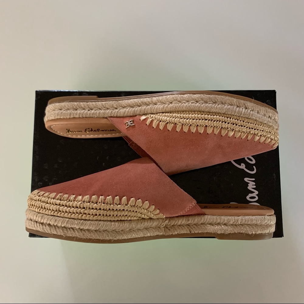 Sam Edelman Women’s Size 8 Austin Rose Suede Espadrille Mules - Picture 7 of 8